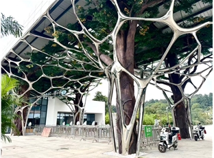 南京红山动物园南门不锈钢装置